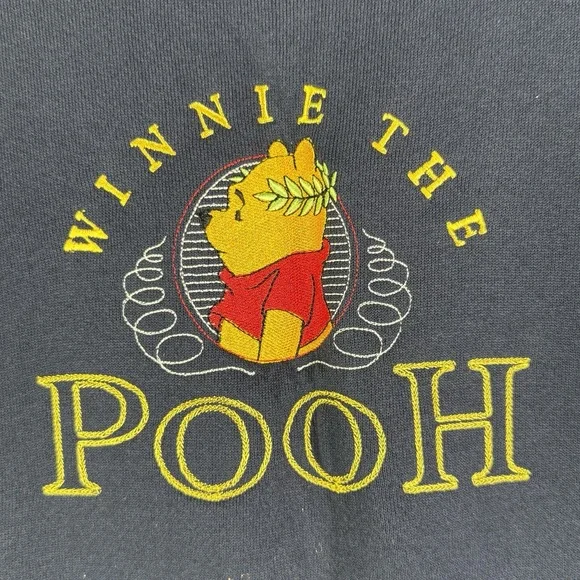 Disney Winnie the Pooh Embroidered Sweatshirt Made In USA Adult Medium Catalog - Picture 3 of 7